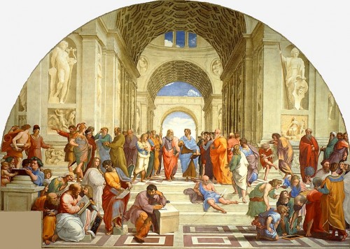 Szkoła Ateńska, Rafael, Stanza della Segnatura, Pałac Apostolski, zdj. Wikipedia