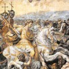Bitwa na moście Mulwijskim, fragment, Giulio Romano i jego warsztat, Stanza del Constantino, Pałac Apostolski, zdj. Wikipedia