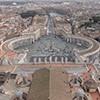 View from the dome of St. Peter to St. Peter's Square and Bernini's colonnade