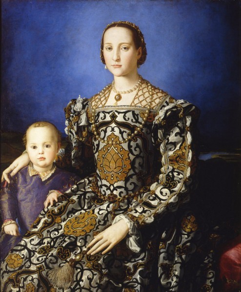 Portret Eleonory di Toledo z synem Giovannim, Bronzino, Galleria Uffizi (Florencja), zdj. Wikipedia