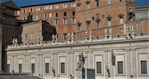 Colonnade surrounding St. Peter's Square, designed by Gian Lorenzo Bernini