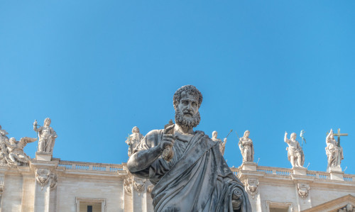 Statue of saint Peter, St. Peter's Square, Giuseppe de Fabris