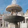 One of the two fountains decorating St. Peter's Square