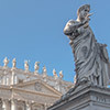 St. Peter against the facade of the Basilica of San Pietro in Vaticano