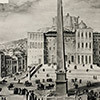 Widok placu przed bazyliką św. Piotra z 1588 roku, fresk, zdj. Wikipedia