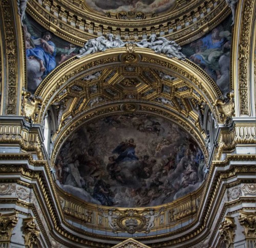 Pietro da Cortona, The Ascension of the Virgin Mary in the apse of the Church of Santa Maria in Vallicella
