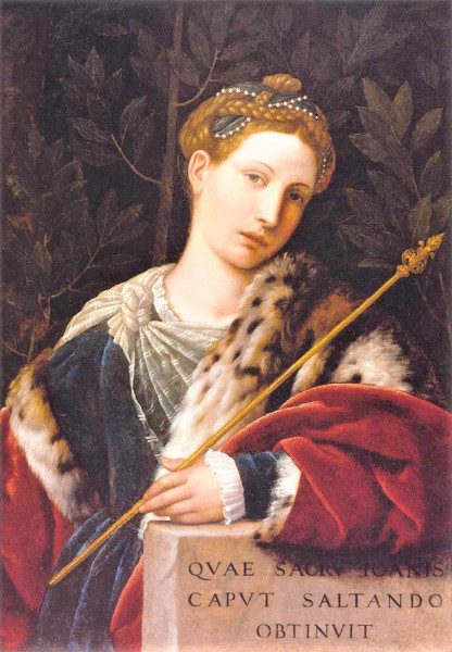 Tullia d'Aragona jako Salome, Moretto da Brescia, Pinacoteca Tosio Martinengo, Brescia
