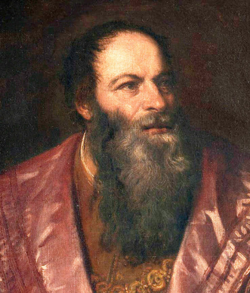 Portrait of Pietro Aretino, fragment, Titian, Palazzo Pitti, Florence, pic. Wikipedia