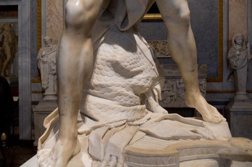 David, Gian Lorenzo Bernini, fragment, Galleria Borghese