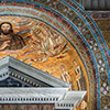 Mozaika w absydzie kaplicy San Venanzio, baptysterium San Giovanni na Lateranie - wizerunek papieża Teodora I (ostatni po prawej)