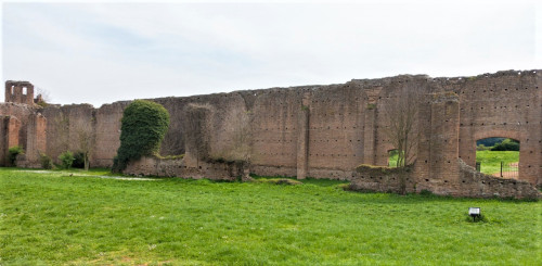 The Mausoleum of Romulus in the complex of the Maxentius villa, the wall surrounding the mausoleum