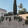 Villa Aldobrandini, the wall and the pavilion from the via Panisperna
