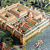 Reconstruction of the palace of Emperor Diocletian in Split (Croatia), pic.Wikipedia