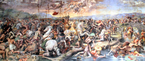 Sala Konstantyna, Bitwa przy moście Mulwijskim (Stanze Rafaela), Pałac Apostolski, Musei Vaticani, zdj. Wikipedia