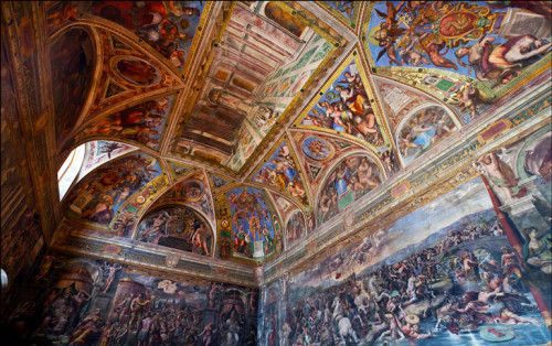 The Hall of Constantine, decoration of the top of the hall, Apostolic Palace (Musei Vaticani)
