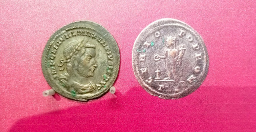 Roman coin depicting the Emperor Maxentius