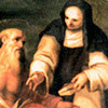 Saints Marcella and Jerome, altar painting, fragment, Roman school?, 18th century, Church of Santi Bonifacio e Alessio
