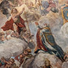 San Silvestro in Capite, sklepienie kościoła - Gloria Marii w towarzystwie św. Sylwestra i św. Jana Chrzciciela, Giacinto Brandi