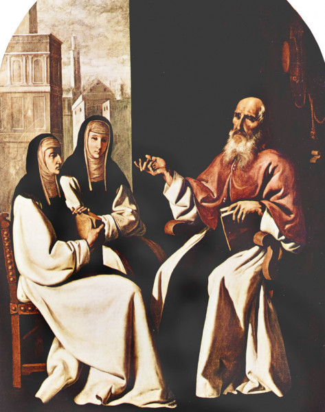 Paula Rzymska, Eustochium i św. Hieronim, Francesco Zurbaran, National Gallery of Art, Washington, zdj. Wikipedia