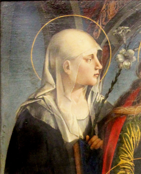 Św. Paula Rzymska, Ołtarz św. Augustyna,  (fragment), Luca Signorelli, Gemäldegalerie Berlin, zdj. Wikipedia