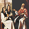 Paula Rzymska, Eustochium i św. Hieronim, Francesco Zurbaran, National Gallery of Art, Washington, zdj. Wikipedia