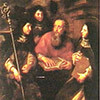 St. Jerome with Paula of Rome and Eustochium, Genoa, Church of Santa Maria Maddalena, pic. Wikipedia