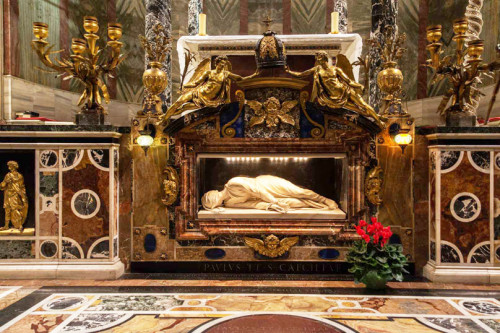 St. Cecilia, Stefano Maderno, altar of the Church of Santa Cecilia