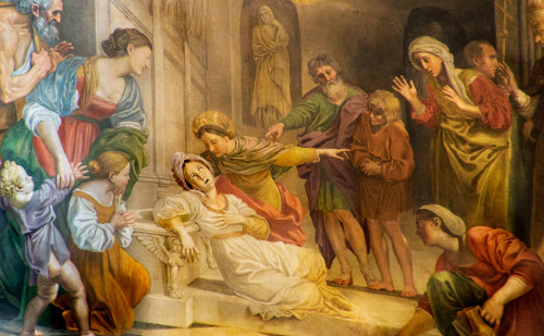The martyrdom of St. Cecilia, fragment, Domenichino, Polet Chapel, Church of San Luigi dei Francesi