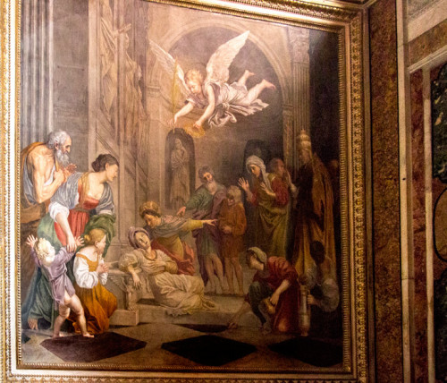 Męczeńska śmierć św. Cecylii, Domenichino, kaplica Polet, kościół San Luigi dei Francesi