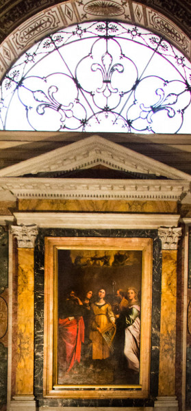 Ołtarz kaplicy Polet, święta Cecylia w otoczeniu świętych - kopia wg obrazu Rafaela, kościół San Luigi dei Francesi