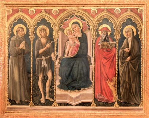 Madonna z czterema świętymi (Hieronim z lwem), Niccolò di Liberatore, Galleria d'Arte Antica, Palazzo Barberini