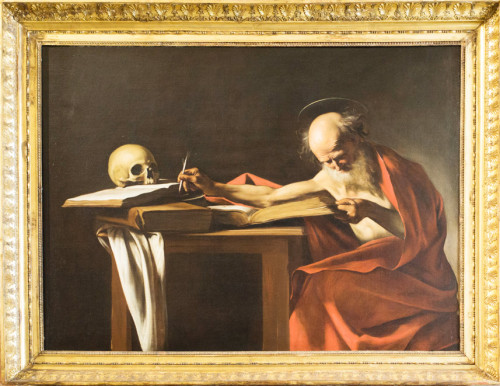 Saint Jerome reading, Caravaggio, Galleria Borghese
