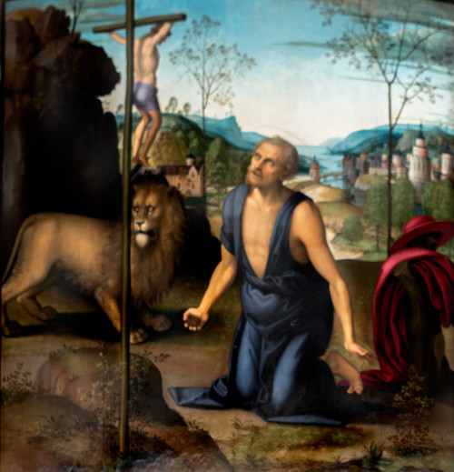 Świety Hieronim na pustyni, Perugino, Galleria Colonna