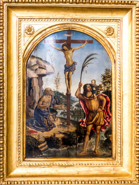 Ukrzyżowanie ze św. Hieronimem i św. Krzysztofem, Pinturicchio, Galleria Borghese