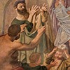 Domenichino, Saint Cecilia is giving alms, fragment, Chapel of Polet, Church of San Luigi dei Francesi