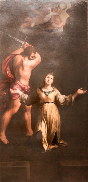 The martyrdom of St. Cecilia, Guido Reni, painting commissioned by Cardinal Sfondrati for the interior of the Church of Santa Cecilia