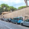 Mur i fasada podmiejskiego domu kardynała Bessariona (Casina di Bessarione), via di Porta S. Sebastiano