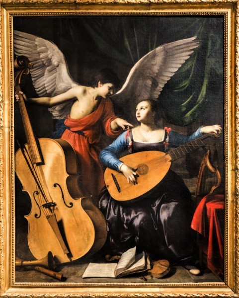 Święta Cecylia z aniołem, Carlo Saraceni, Galleria Nazionale d'Arte Antica, Palazzo Barberini