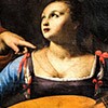 Carlo Saraceni, Święta Cecylia z aniołem, fragment, Galleria Nazionale d'Arte Antica, Palazzo Barberini