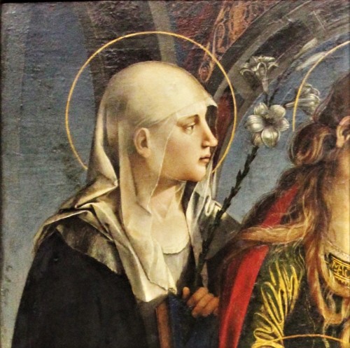Święta Eustochium, św. Maria Magdalena i św. Hieronim, fragment, Luca Signorelli, Gemäldegalerie Berlin
