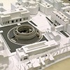 Makieta - nowe założenie Placu Cesarza Augusta (Piazza Augusto Imperatore) w środku Mauzoleum Augusta