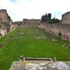 Remains of the so-called stadium, meaning the garden complex finished during the reign of Emperor Domitian, Palatine Hill