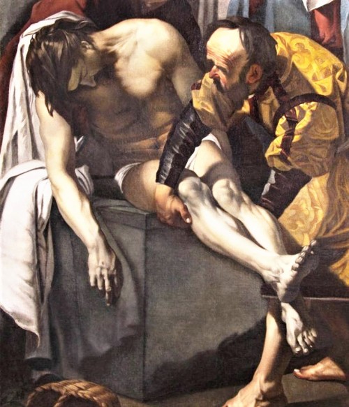 Dirck van Baburen, Złożenie do grobu, fragment, kaplica Piety, kościół San Pietro in Montorio