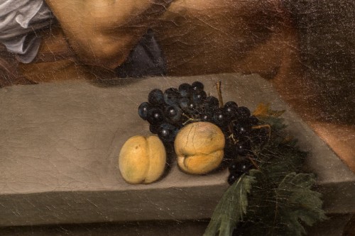 Self-portrait in the guise of Bacchus/Young Sick Bacchus, fragment, Caravaggio, Galleria Borghese