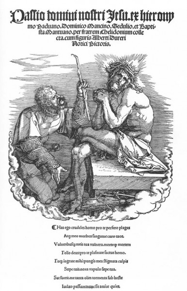 Strony tytułowa Wielkiej Pasji, Hans Dürer, zdj. Wikipedia