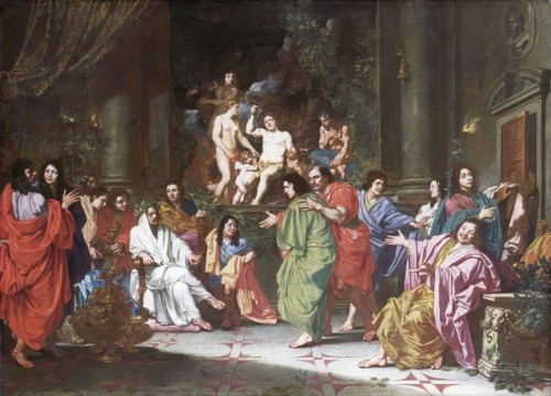 Inicjacja w rzymskim bractwie Bentvueghels, malarz anonimowy, zdj. Wikipedia