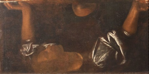 Narcyz przy źródle, Caravaggio?, fragment (odbicie w wodzie), Galleria dell’Arte Antica, Palazzo Barberini