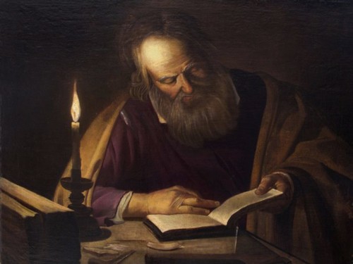 Gerrit van Honthorst, Święty Józef czytający, klasztor przy kościele San Francesco a Ripa