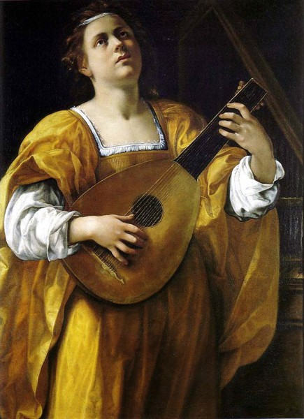 Saint Cecilia Playing the Lute, Artemisia Gentileschi, Galleria Spada