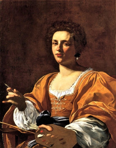 Simone Vouet, Portret Artemisii Gentileschi, Pałac królewski w Neapolu, zdj. Wikipedia